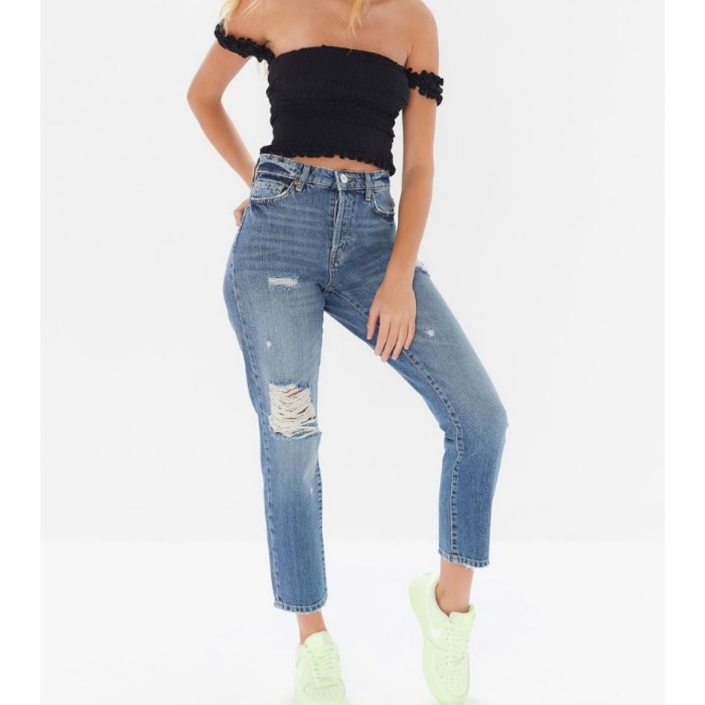 BDG High-Rise Slim Straight Jean: Medium Wash (24)